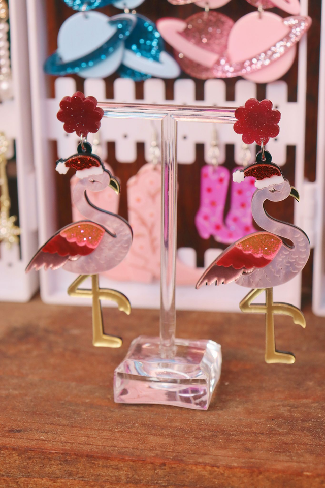 Boucles d'oreille • Flamingo