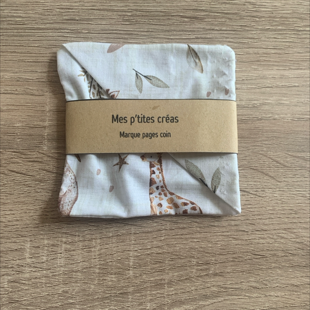 Marque pages coin en tissu