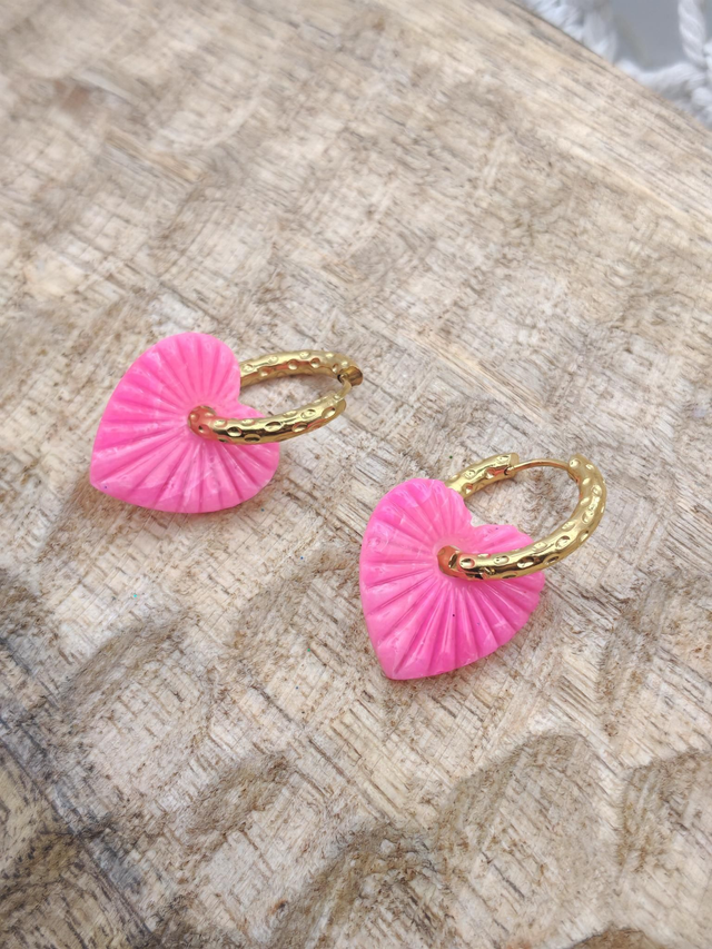 A Choupettes Cœur soleil rose