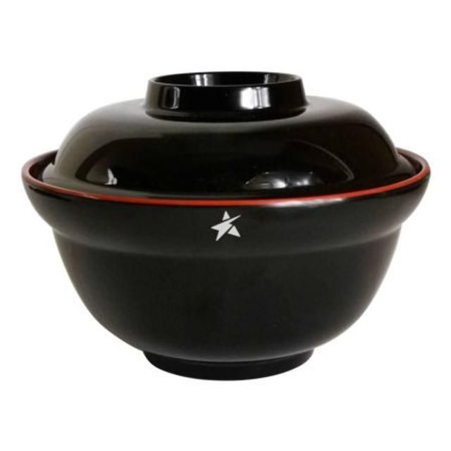 Red And Black Noodle Bowl With Lid 日式麵碗連蓋155x107mm