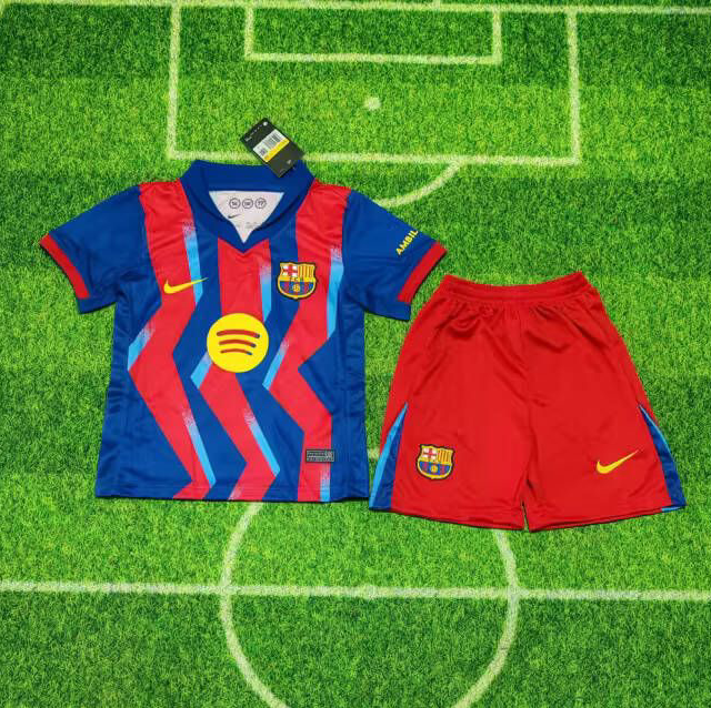 Conjunto camiseta + pantalón NIÑOS 4ª Barcelona- 25-26