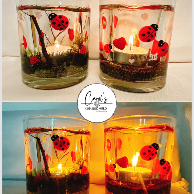 Teelichtglas Glückskäfer 