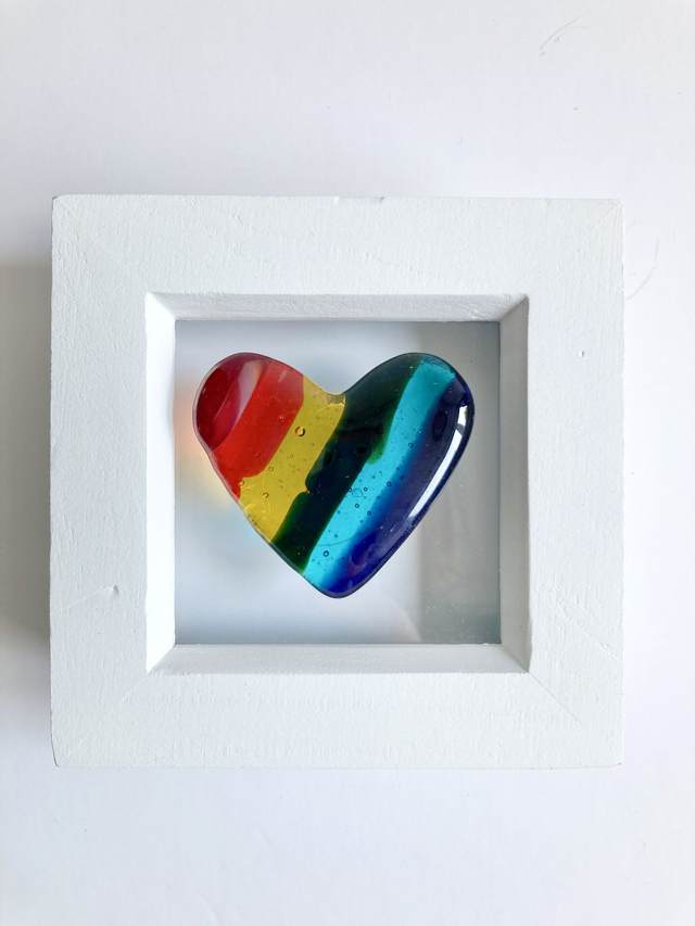 Rainbow Heart / Pride Heart - Framed