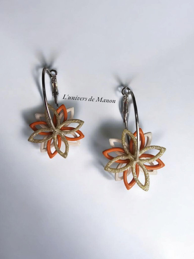 Boucle d&#039;oreille en argile polymère 