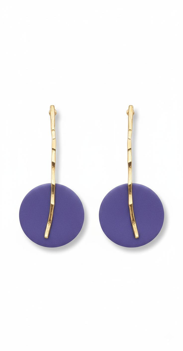 Orecchini "cerchio pelle/metallo" (vari colori)