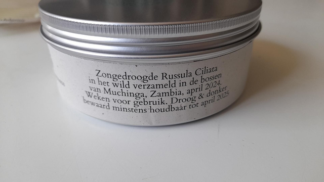 PRE ORDER Russula Ciliata, wilde eetbare paddenstoel uit Zambaan miombobos, gedroogd