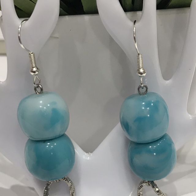 Turquoise Dangling Earrings-TDE7843