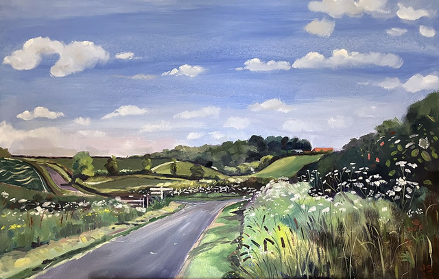 Holmedale Junction. 3x2 feet plein air painting.