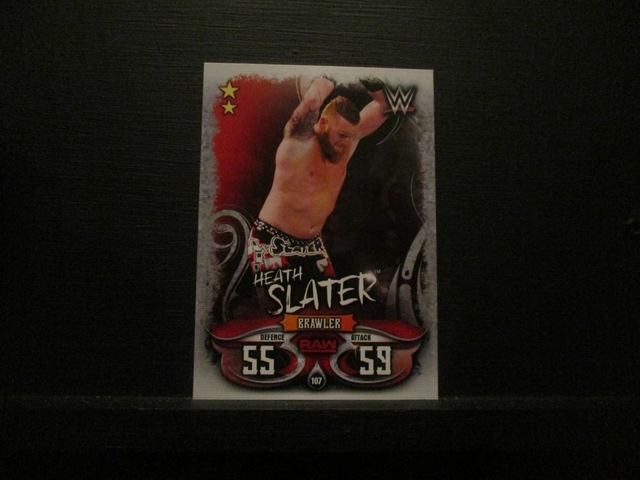Heath Slater - Raw Slam Attax Live Original Trading Card #107