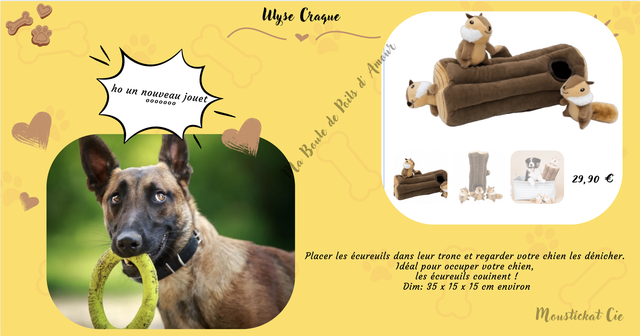  Jouets Doudou chien &quot;Le tronc aux écureuils &quot;