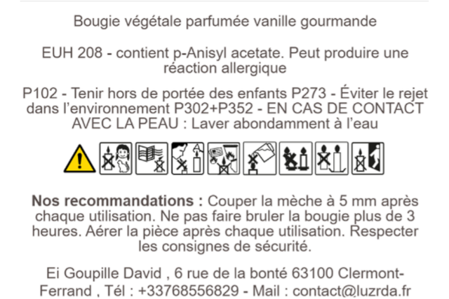 Bougie parfumée "Vanille gourmande"