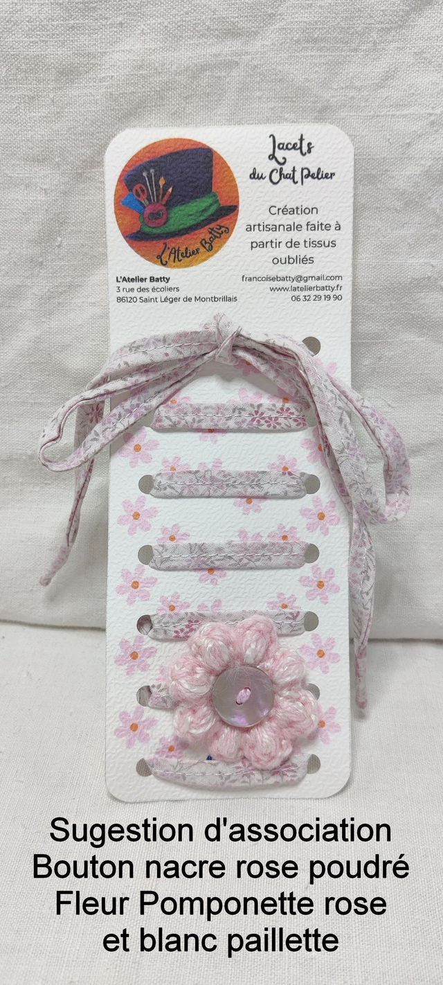 Lacets Parterre rose poudré