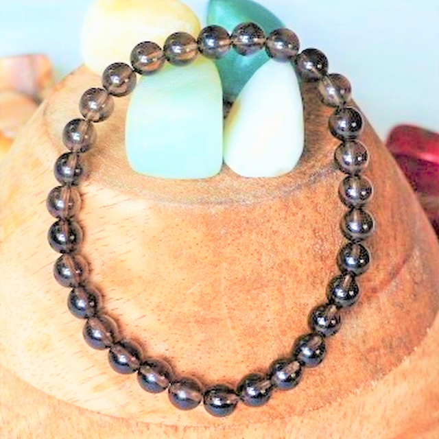 Bracelet Quartz Fumé 6 mm