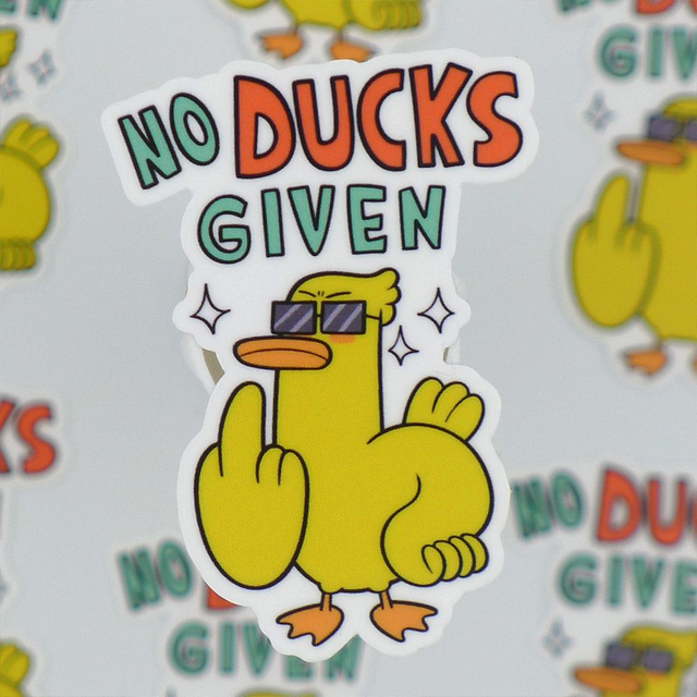Single Sticker - No Ducks Given - ca. 5x5 cm