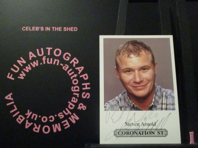 Steven Arnold (Ashley Peacock) Authentic Autographed Coronation Street 6x4 Cast Card (1)