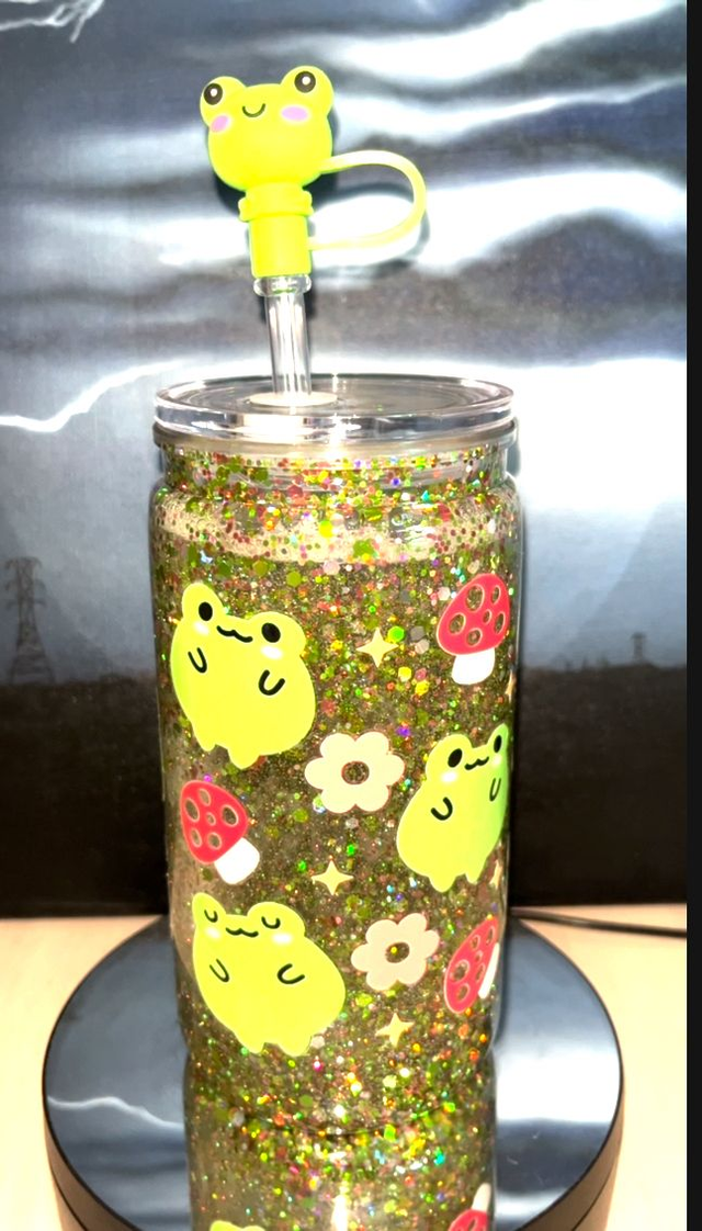 GOBELET BOULE A PAILLETTES KAWAI GRENOUILLE