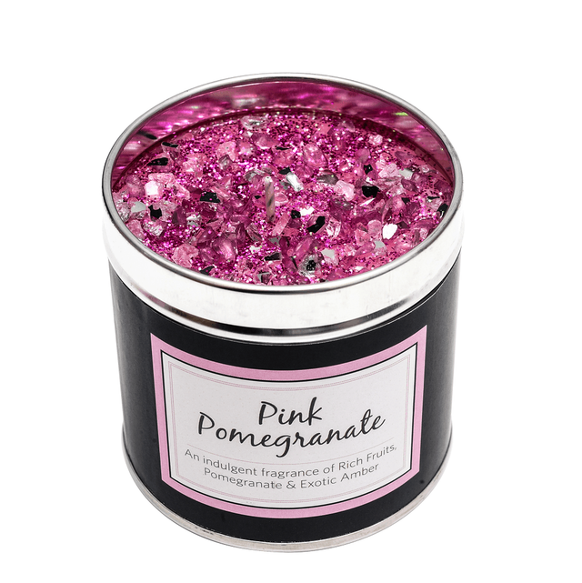 Pink pomegranate candle