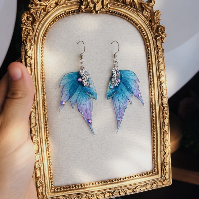 Larme d'Elyndrielle - boucles d'oreille 