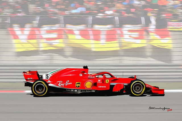 C180410 Ferrari F71H F1 Vettel #5 Loria Chinese GP 2018