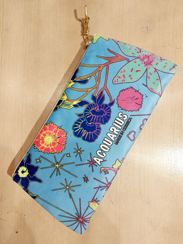 Orchidée. Trousse en velours