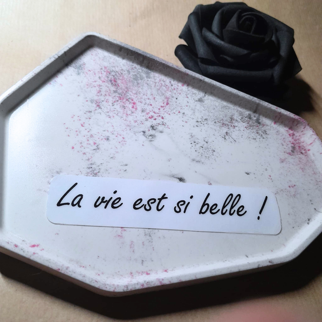 JOIE DE VIVRE - Vide-poche - Éco-résine - Message inspirant