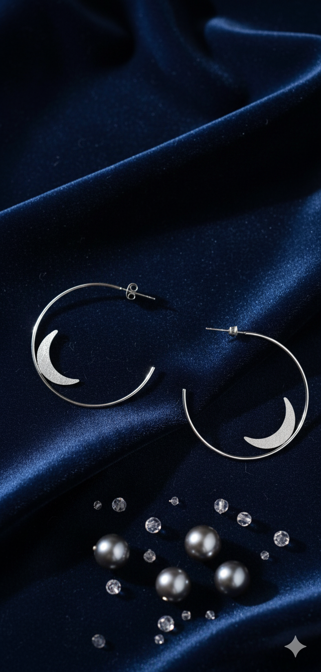 Boucles d'oreilles minuit 