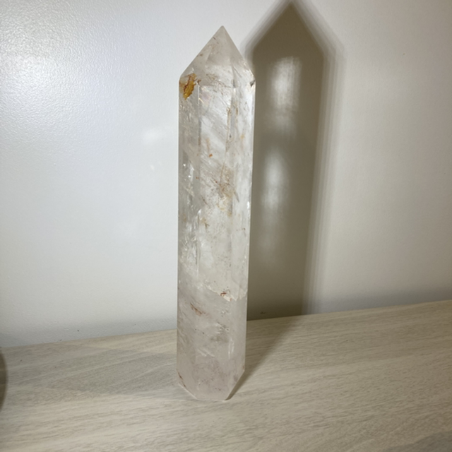 Tall Statement Clear Quartz + Golden Healer Statement Tower
