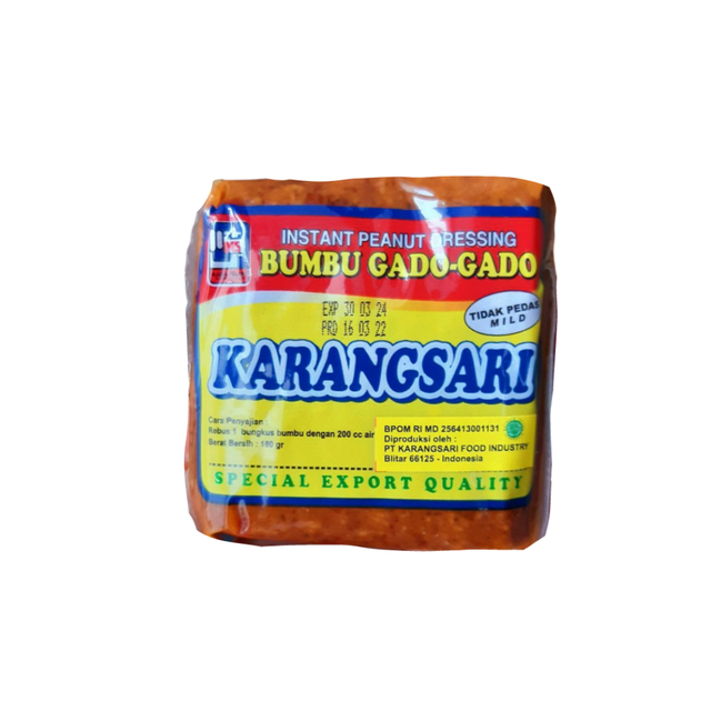 KARANGSARI Bumbu Gado-Gado  - Sauce aux arachides (doux) pour Gado-Gado 180g