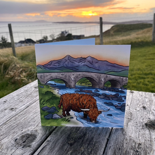 Sligachan sunset greeting card