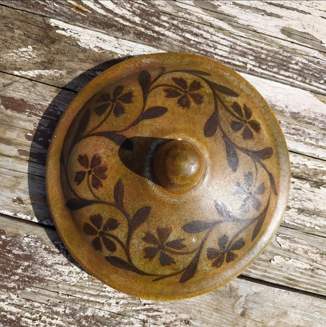 Ancien caquelon signé "La grange aux potiers"