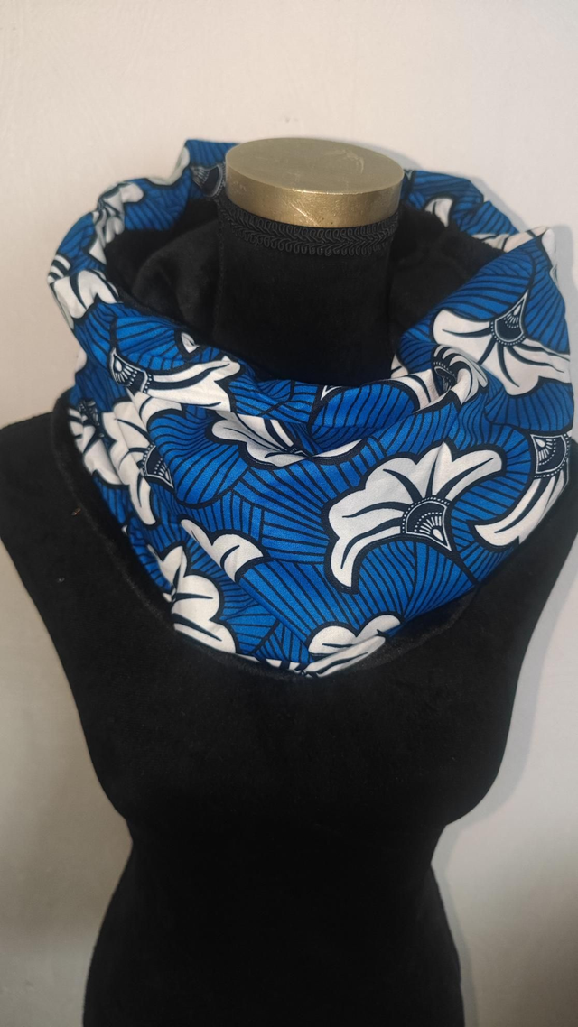 Snood enfant fleur de mariage bleu 