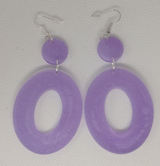 Boucles d'oreilles violettes 