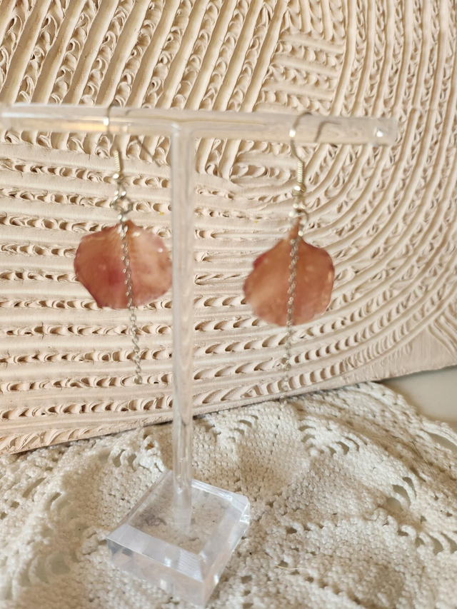 Boucles d'oreilles pétales de cognassier