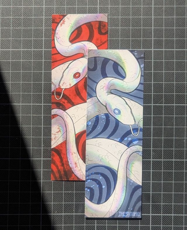 Double-Sided Bookmark Red/Blue