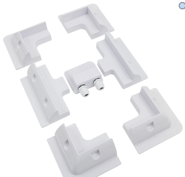 Solar panel 6 bracket and gland set white