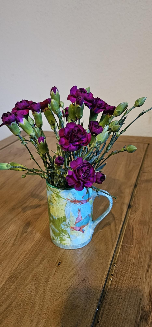 Decoupage Mug- Tropical Design 