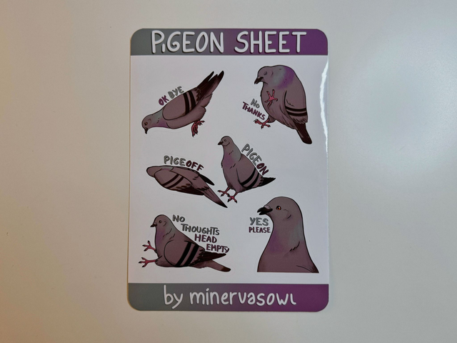 Pigeon Stickersheet - Mood