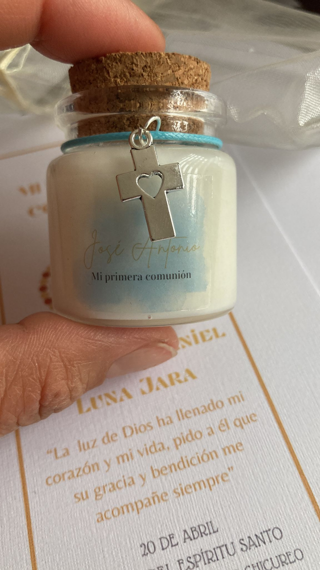 docena de velas personalizadas para recuerdos