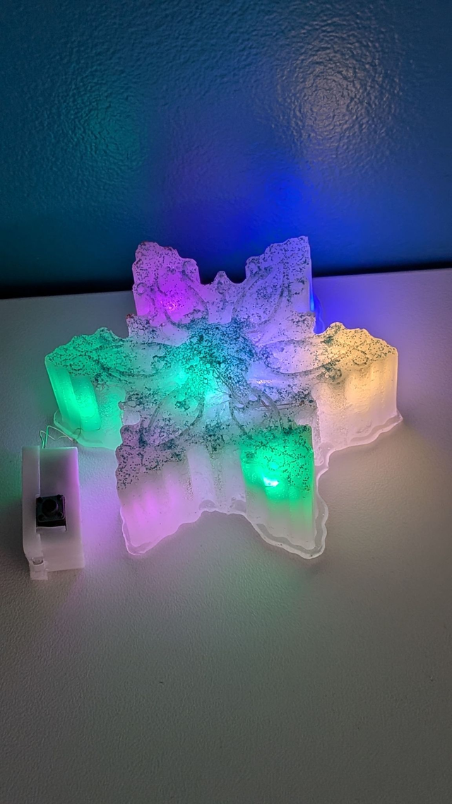 🌨️ Veilleuse “Flocons de Neige” – Personnalisable & Unique ❄️