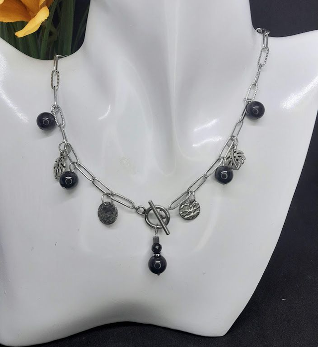 Collier spinelle trombone acier