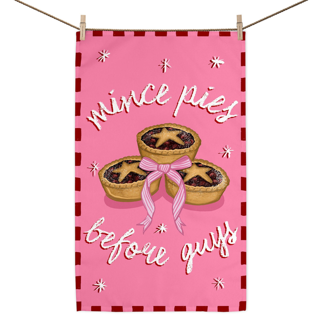 Mince Pies Before Guys Tea Towel 