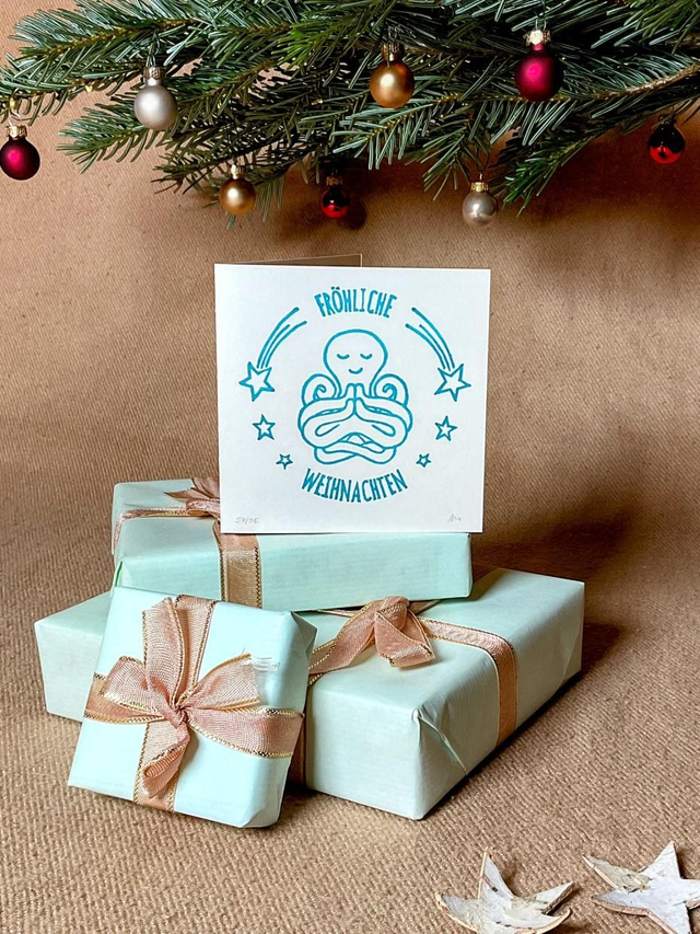 Weihnachtskarte "Fröhliche Weihnachten"