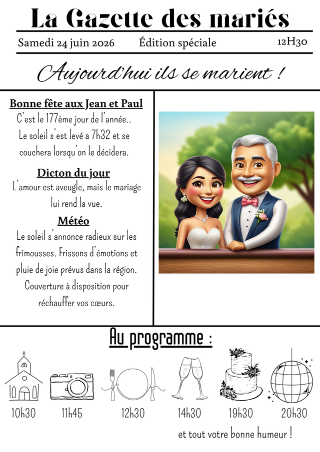 Gazette Mariage
