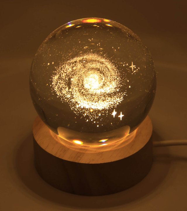 Veilleuse USB Verre Galaxie 6cm