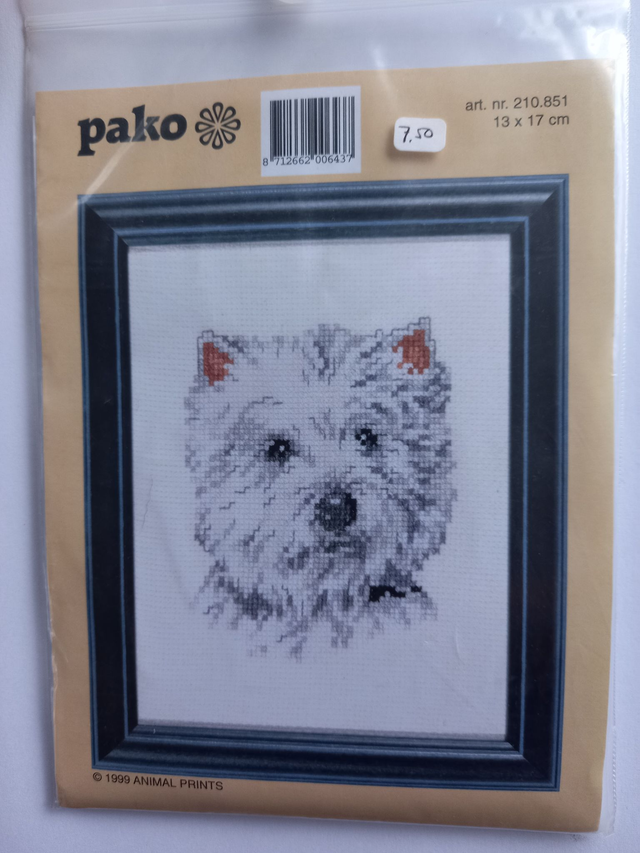 Borduurpakket Westie hond  (210851)