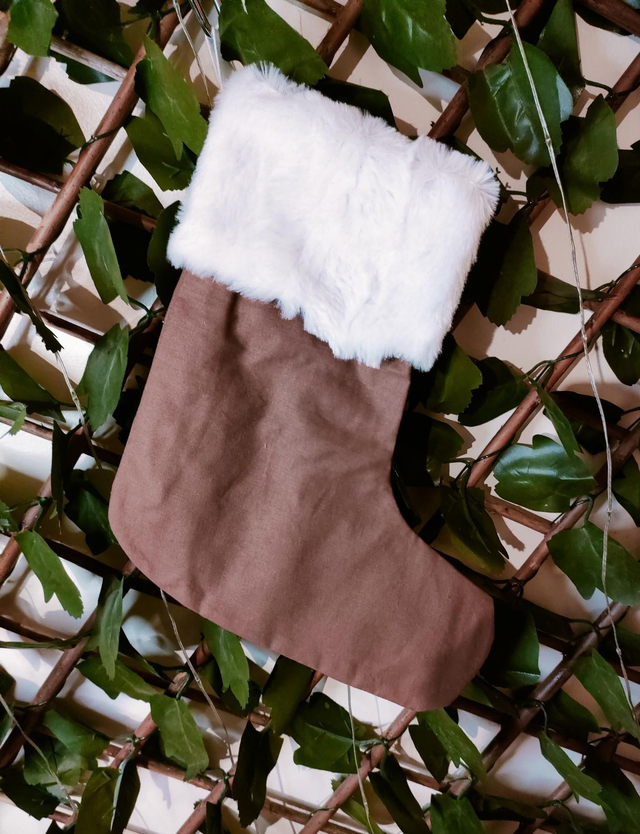 Botte de noël marron - Personnalisable 