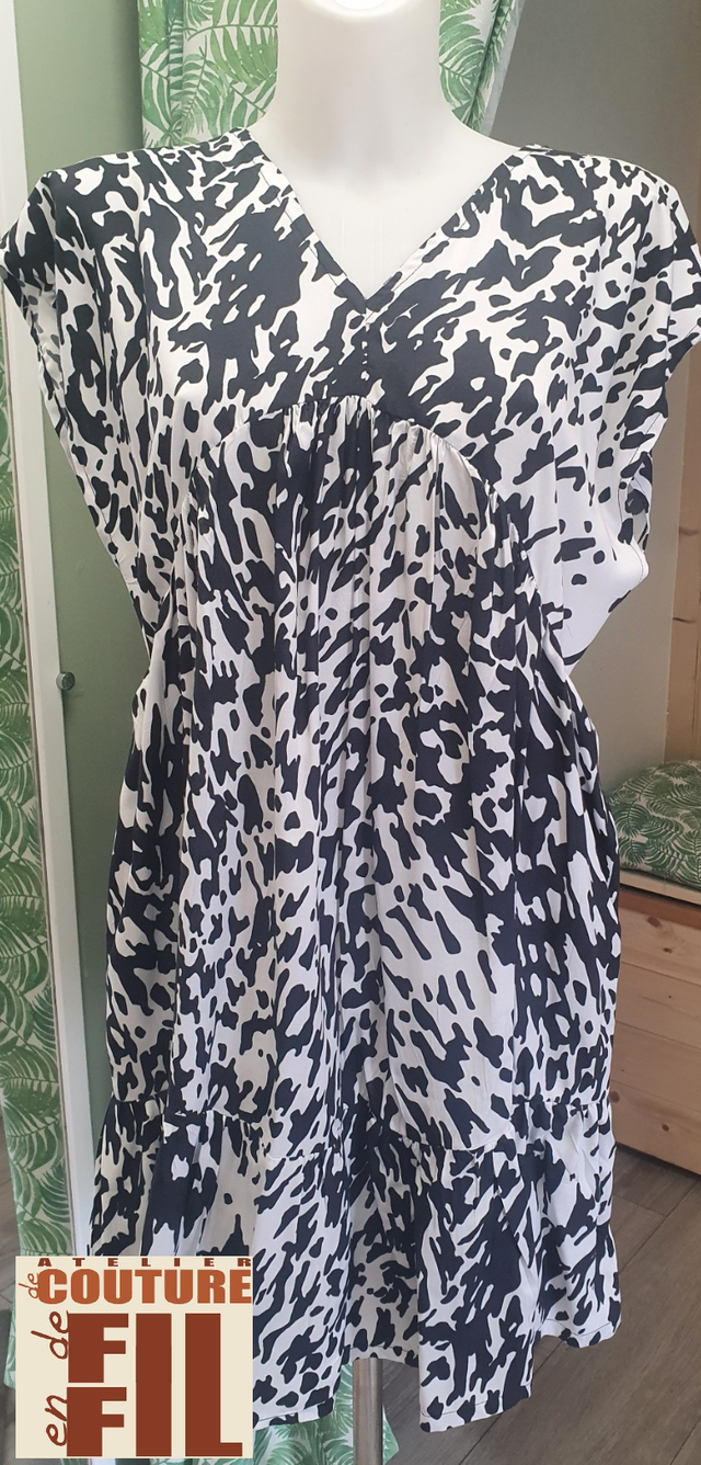 Robe imprimé noir et blanc 