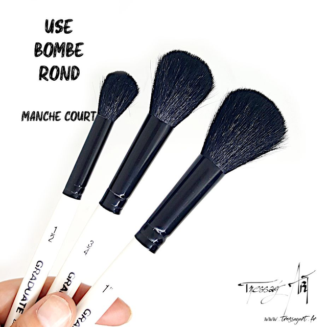 DALER ROWNEY - PINCEAU COURT UNITE - USE BOMBE ROND - CHEVRE - CA088