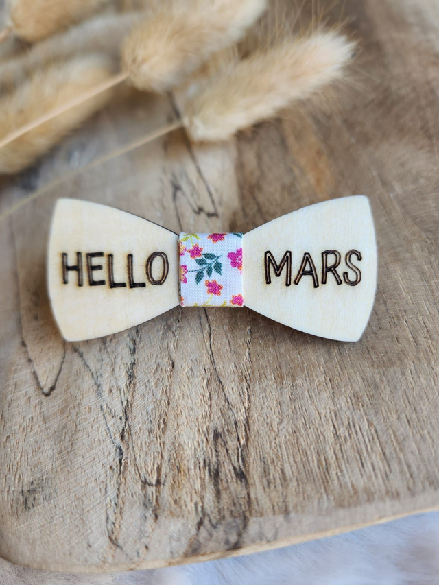 Barrette en Bois personnalisée