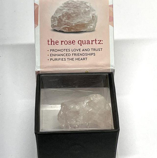 Raw Rose Quartz In Box 